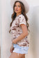 Desert Sand Print Short Sleeve Top