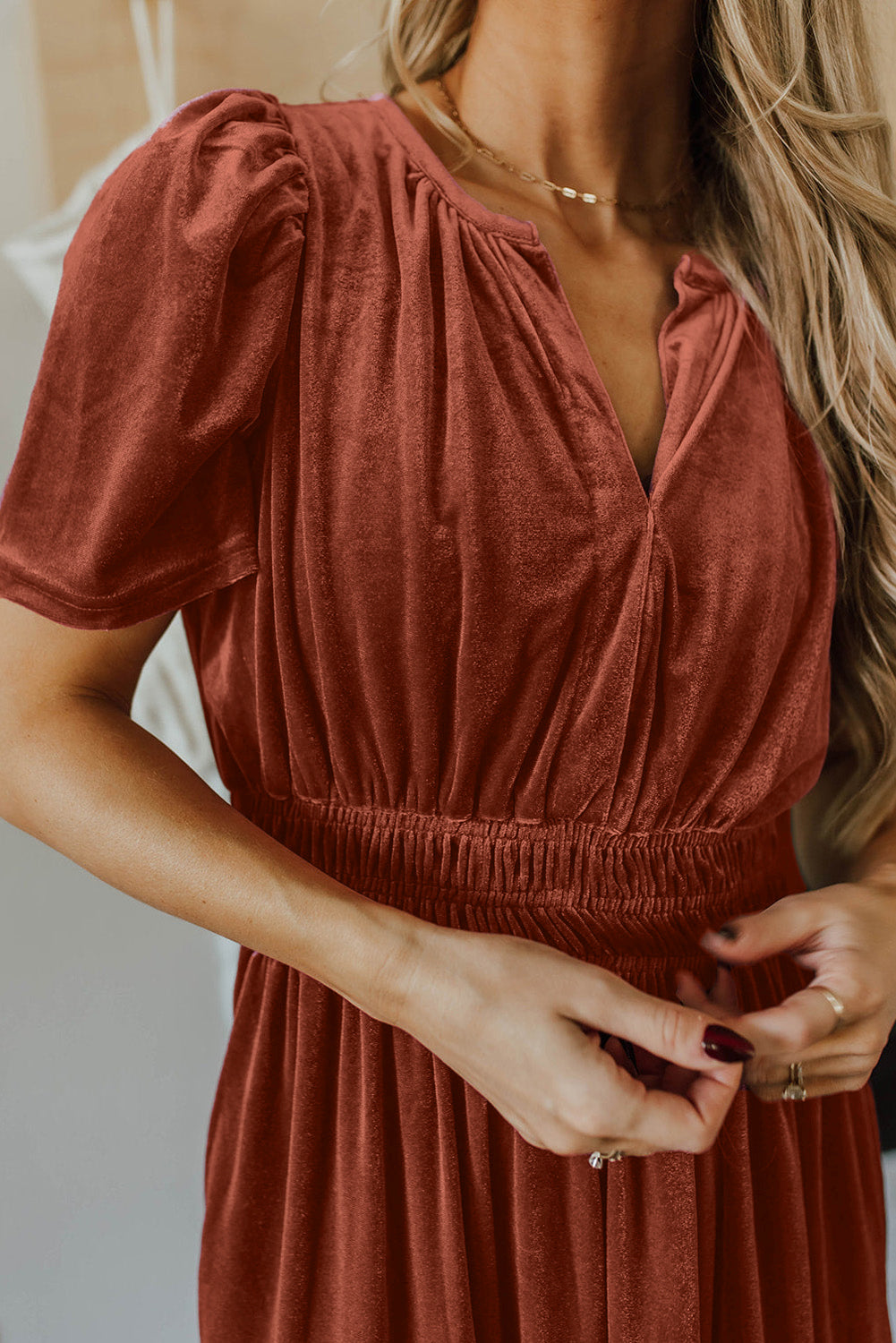 Velvet Dreams Tiered Maxi Dress