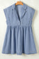 Beau Blue High Waist Denim Babydoll Dress