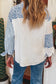 Blue Leopard Striped Button Up Shirt