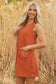 Gold Flame Corduroy Mini Dress