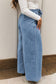 Western Washed Bow Knot Sash Wide Leg Jeans