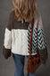 Color Block Patchwork Knotted Back Sweater