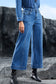 Dark Blue Flared Ankle Length Jeans
