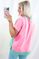 Color Blocked Half Button Collared T Shirt