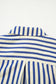 Blue Stripe Half Button Mini Dress