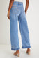 Black Raw Hem Straight Leg Jeans