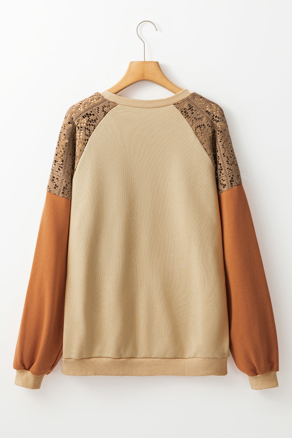 Patchwork Colorblock Drop Shoulder Sweatshirt