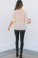 Solid Color Textured Ruffled Short Sleeve Blouse