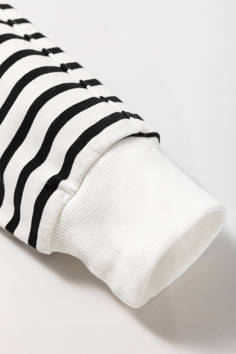 Black Stripe Raglan Sleeve Sweatshirt