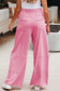 Mineral Wash Drawstring High Waist Wide Leg Cargo Pants