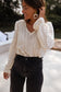 Beige Flower Lace Ruffled Top