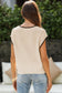 Beige Boxy Knit Sweater Top