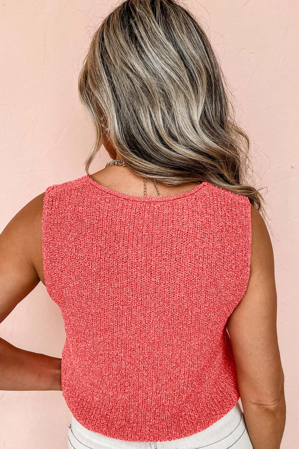 Lace-up Front Sweater Vest