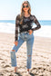 Black Bow Print Long Sleeve Mesh Top