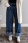 Striped Contrast Drawstring Jeans