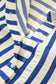 Blue Stripe Half Button Mini Dress