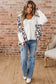 Oversized Leopard Patchwork Zip Up Hoodie