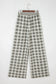 Gray Plaid Wide Leg Pants