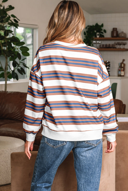Striped Crew Neck Pullover