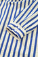 Blue Stripe Half Button Mini Dress