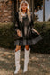 Stitch Detail Tiered Mini Dress