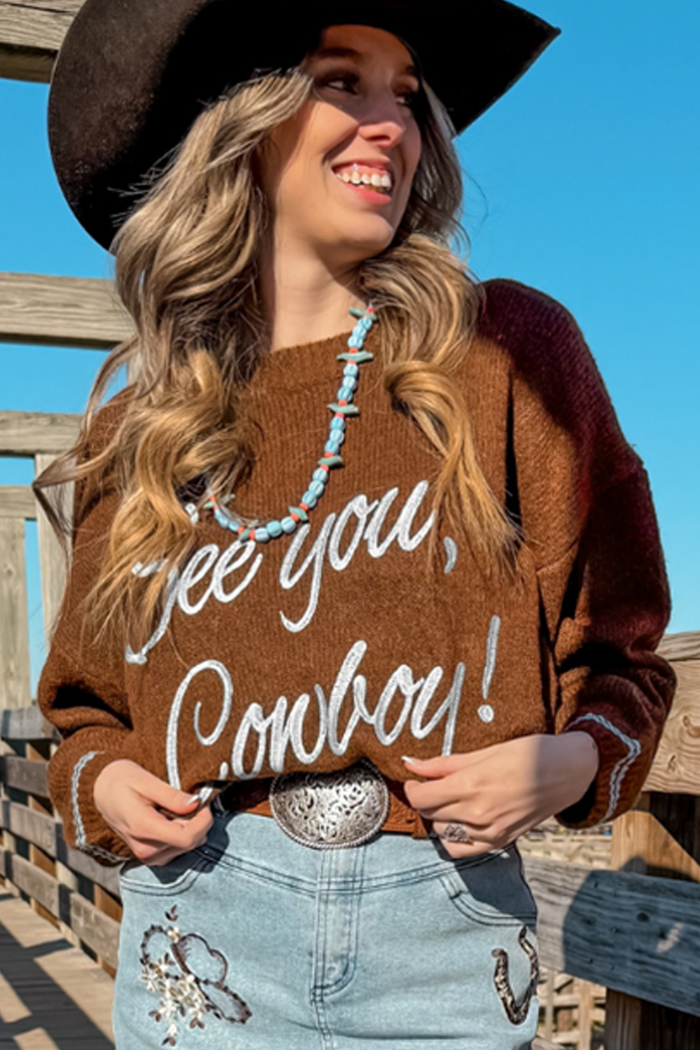 See You Cowboy Sweater