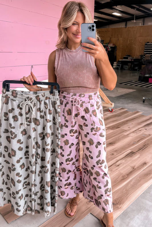 Pink Leopard Print Pants
