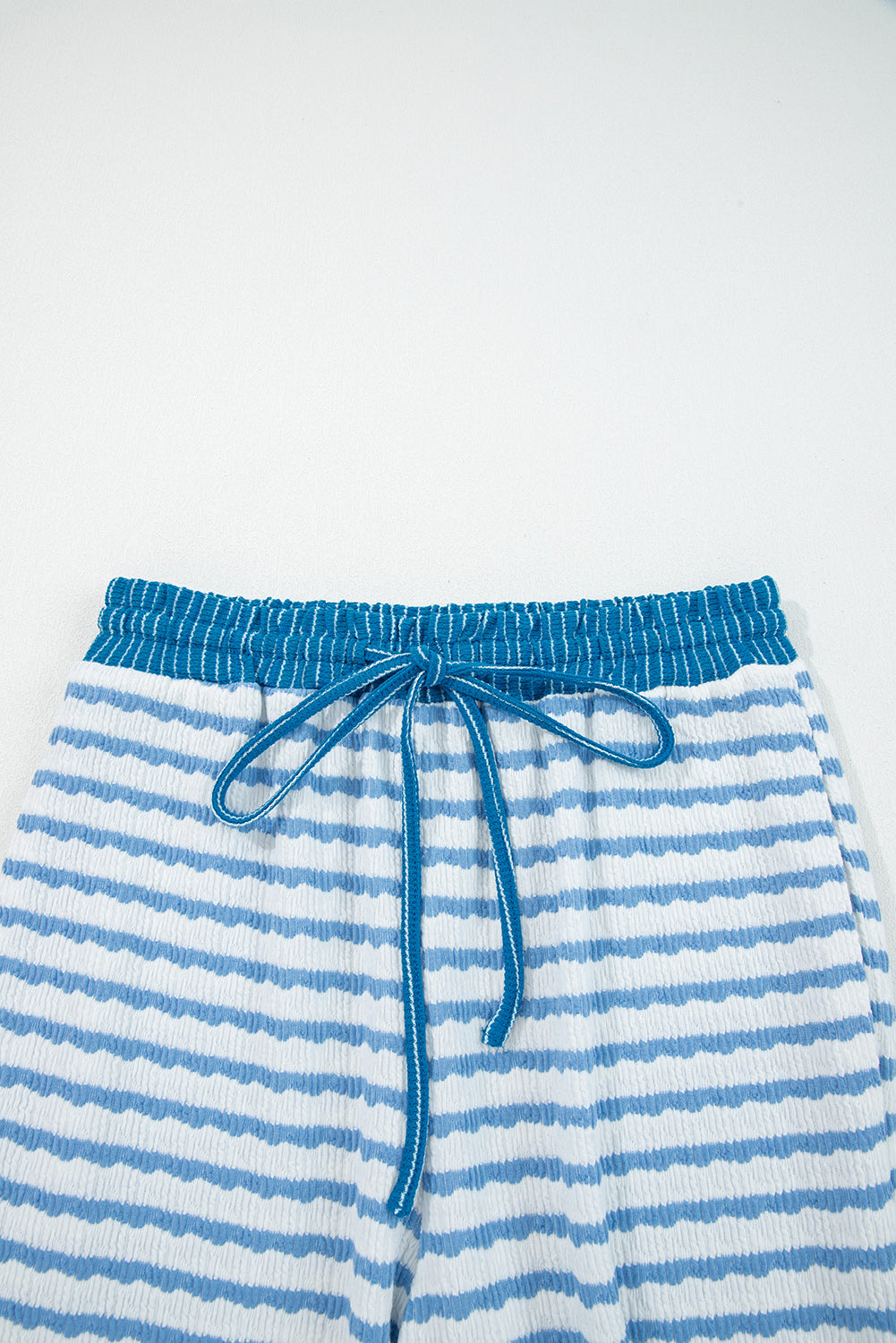 Stripe Collared Pullover & Pant Set