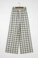 Gray Plaid Wide Leg Pants