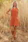 Gold Flame Corduroy Mini Dress
