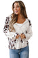 Oversized Leopard Patchwork Zip Up Hoodie