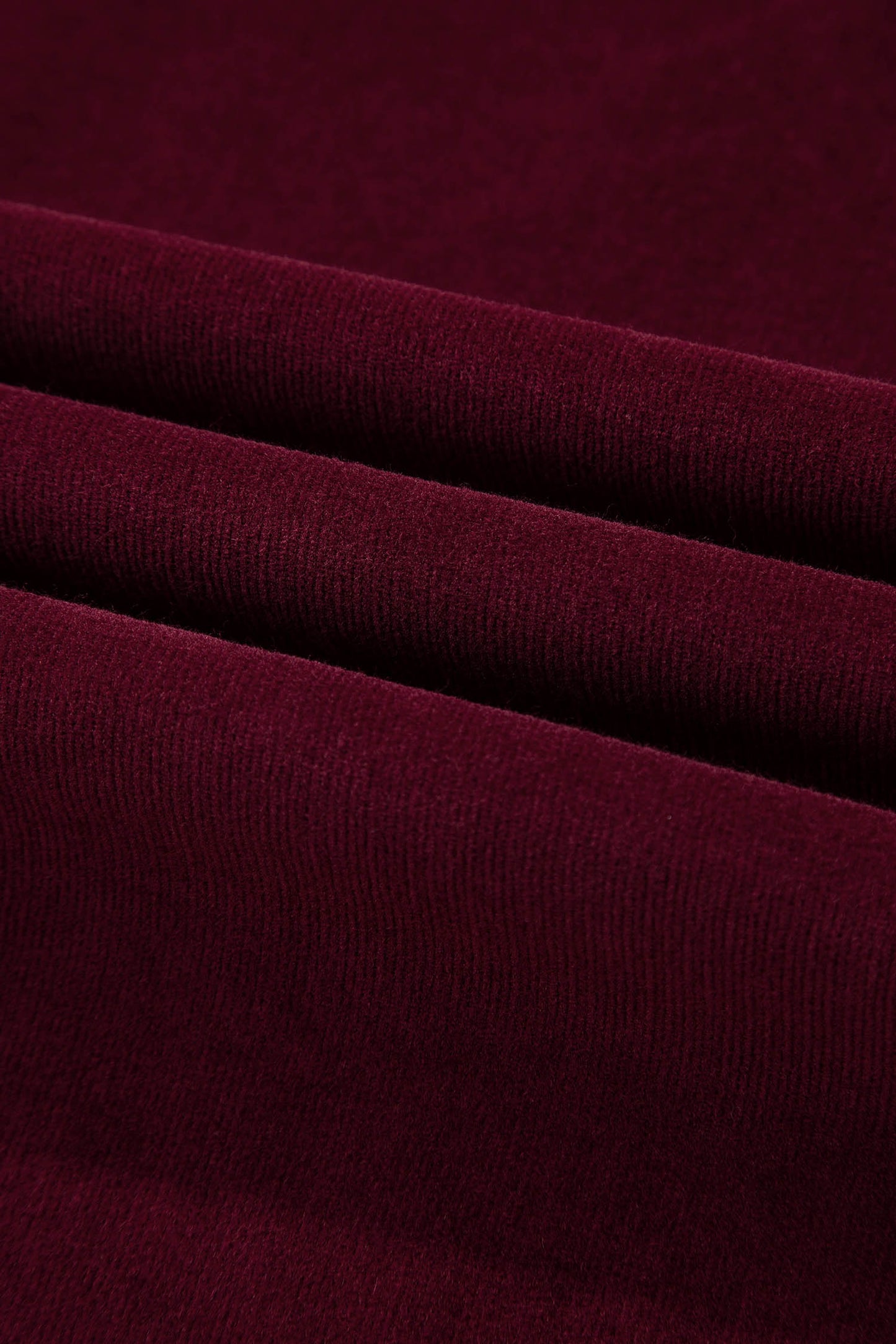 Burgundy Corduroy Wide Leg Pants