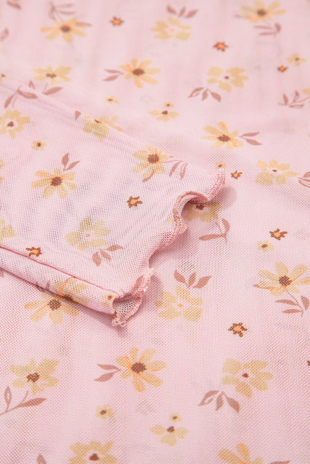 Vintage Floral Mesh Top