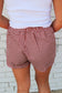 Red Plaid Gingham High Waist Shorts