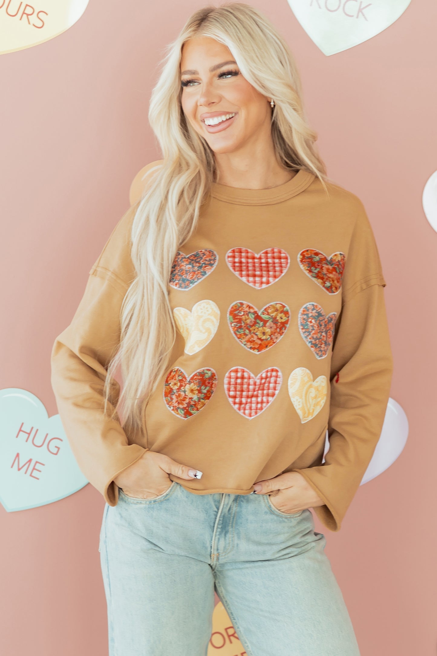 Heart Patchwork Sweater