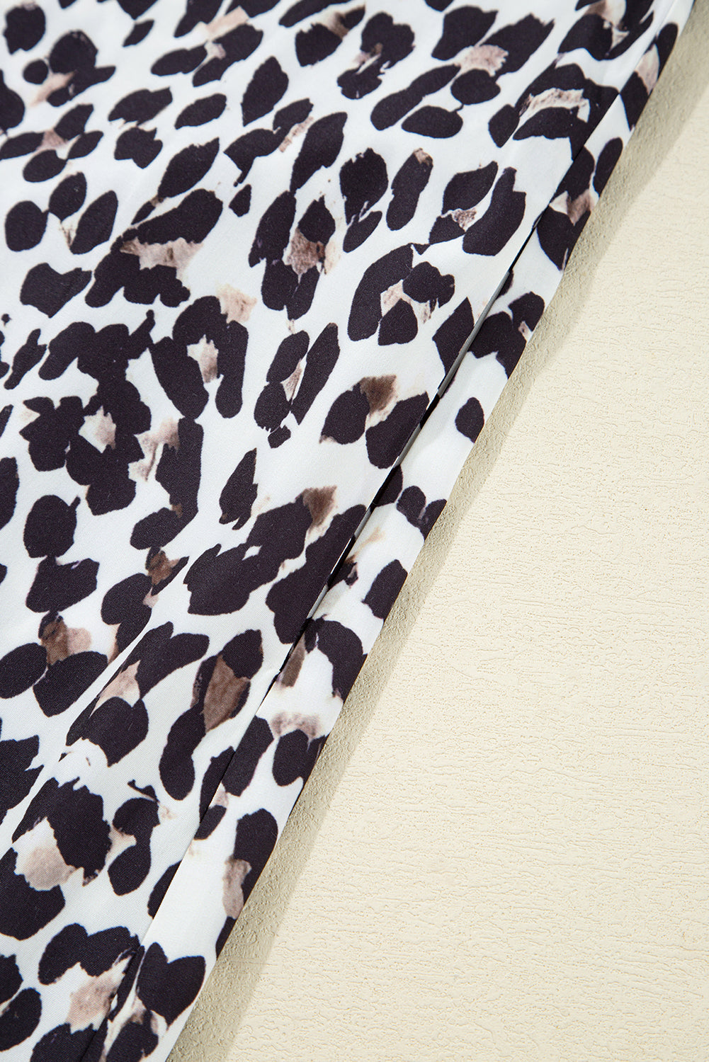 Leopard Print Long Sleeve Flared Dress