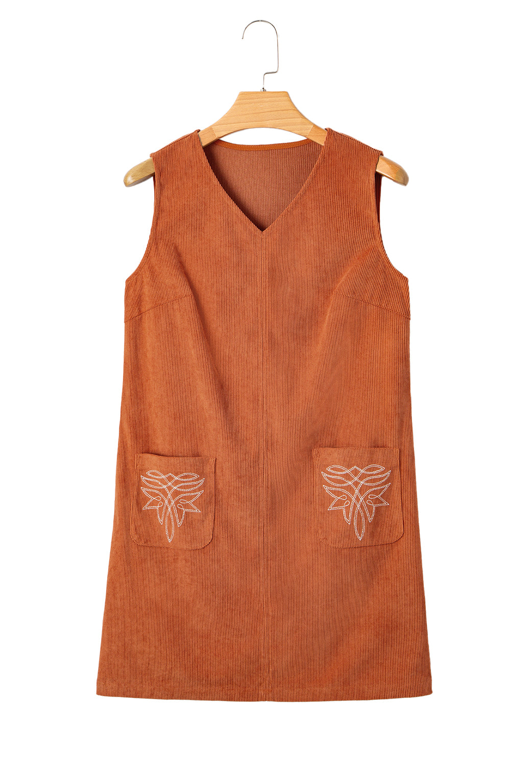 Gold Flame Corduroy Mini Dress