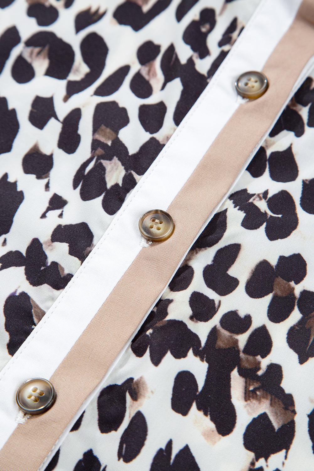 Leopard Print Long Sleeve Flared Dress