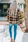 Plaid Print Pocketed Shacket