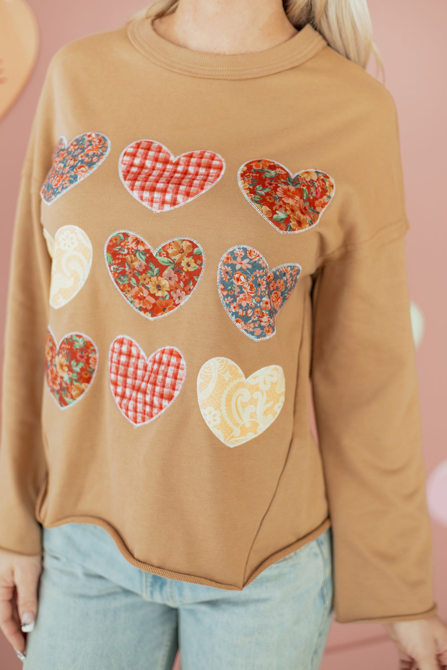 Heart Patchwork Sweater