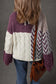 Color Block Patchwork Knotted Back Sweater