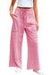 Mineral Wash Drawstring High Waist Wide Leg Cargo Pants