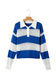 Blue Stripe Colorblock Crochet Knitted Sweater