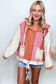 Quilted Textured Patchwork Hooded Jacket