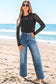 Star Patchwork Cropped Wide Leg Jeans
