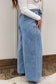 Western Washed Bow Knot Sash Wide Leg Jeans