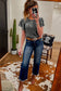 Dark Grey Ruffle Short Sleeve Top