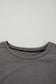 Dark Grey Ruffle Short Sleeve Top