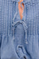 Denim Front Pintuck Bow Tie Puff Top